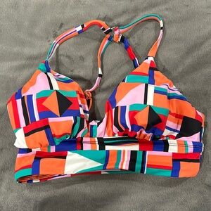 Eco Beach multi color bikini 👙 top. Size Small worn a few times